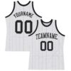 Custom Gray Black-White Line Round Neck Sublimation Basketball Suit Jersey