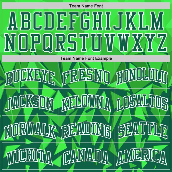 Custom Green Grass Green-White Geometric Shape Round Neck Sublimation Basketball Suit Jersey