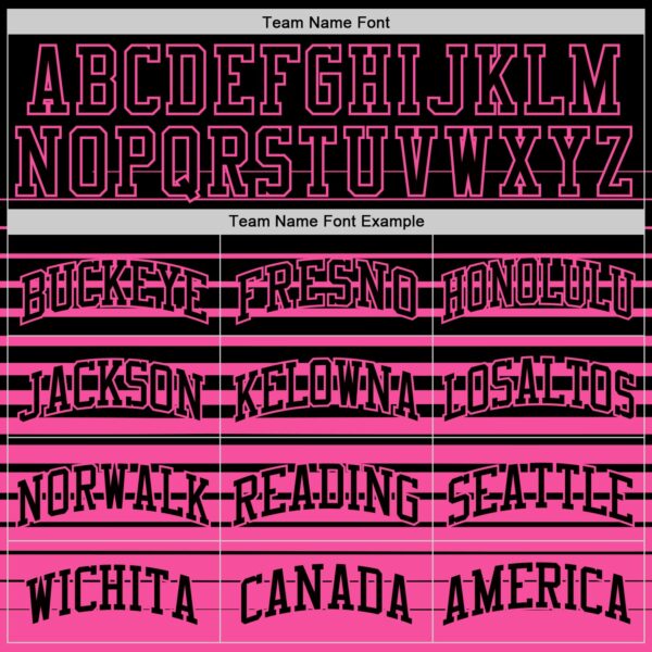 Custom Black Pink Pinstripe Fade Fashion Round Neck Sublimation Basketball Suit Jersey