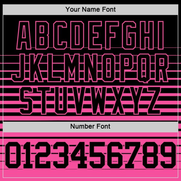 Custom Black Pink Pinstripe Fade Fashion Round Neck Sublimation Basketball Suit Jersey