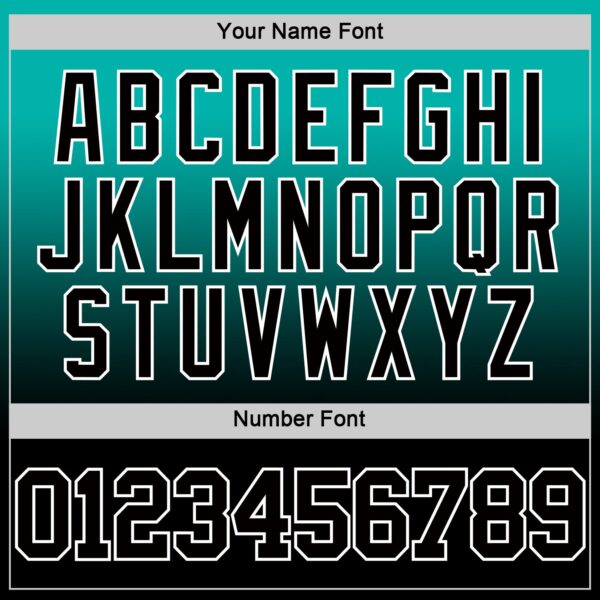 Custom Aqua Black-White Fade Fashion Round Neck Sublimation Basketball Suit Jersey