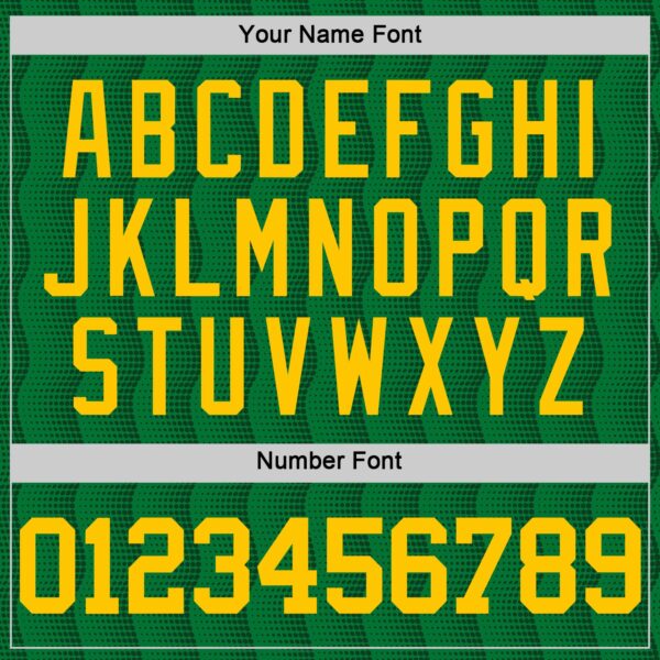 Custom Kelly Green Yellow Geometric Shape Round Neck Sublimation Basketball Suit Jersey