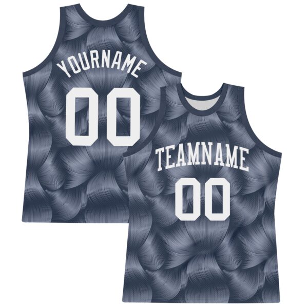 Custom Steel Gray White Line Round Neck Sublimation Basketball Suit Jersey