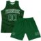 Custom Green White Geometric Shape Round Neck Sublimation Basketball Suit Jersey