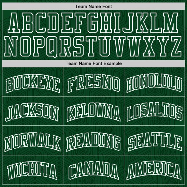 Custom Green White Geometric Shape Round Neck Sublimation Basketball Suit Jersey