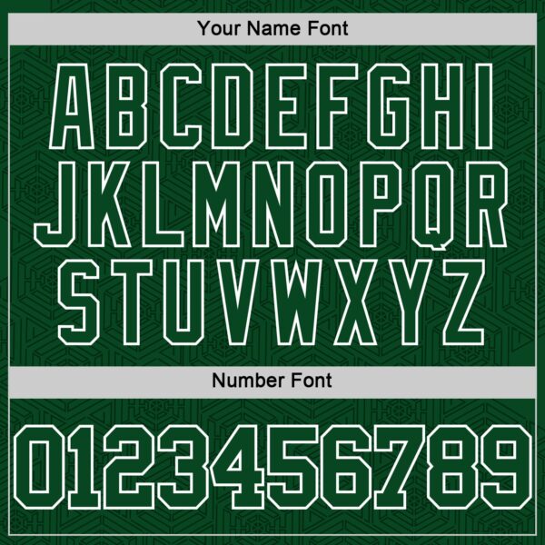 Custom Green White Geometric Shape Round Neck Sublimation Basketball Suit Jersey