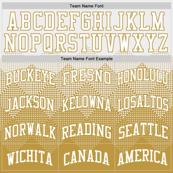 Custom White Old Gold Gradient Square Shapes Round Neck Sublimation Basketball Suit Jersey