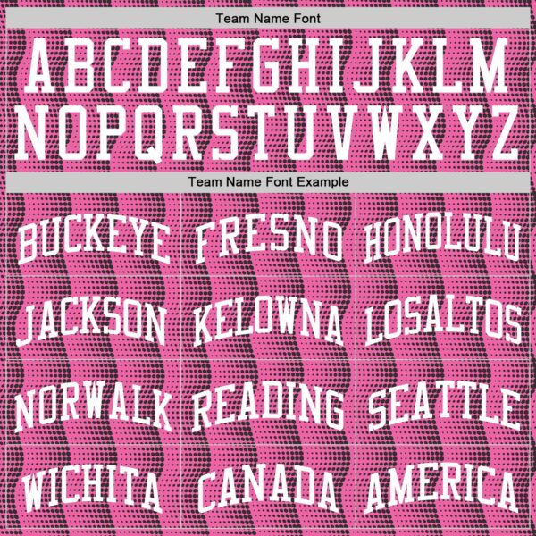 Custom Pink White-Black Geometric Shape Round Neck Sublimation Basketball Suit Jersey