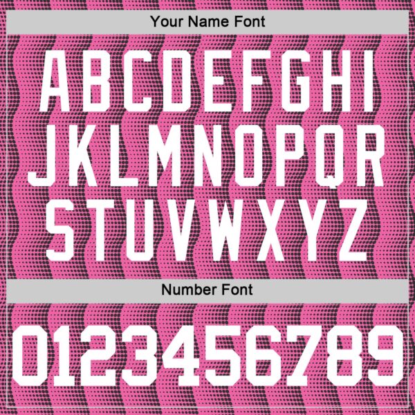 Custom Pink White-Black Geometric Shape Round Neck Sublimation Basketball Suit Jersey