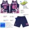 Custom Navy Pink-White Fluid Art Round Neck Sublimation Basketball Suit Jersey