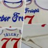 Custom Cream Red-Royal Authentic Throwback Basketball Jersey