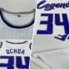 Custom White Purple-Gray Authentic Throwback Basketball Jersey