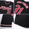 Custom Black Crimson-City Cream Authentic Baseball Jersey