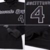 Custom Stitched Black Black-Gray Sports Pullover Sweatshirt Hoodie