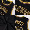 Custom Black Black Gold-Purple Authentic Throwback Basketball Jersey