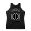 Custom Black Black-White Authentic Throwback Basketball Jersey