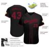 Custom Black Crimson Authentic Baseball Jersey
