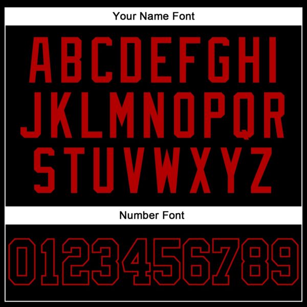 Custom Black Black-Red Authentic Baseball Jersey