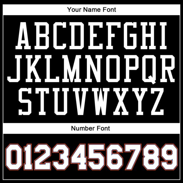 Custom Black White-Orange Authentic Baseball Jersey