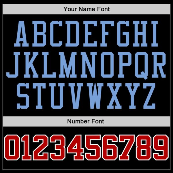 Custom Black Red-Light Blue Authentic Baseball Jersey