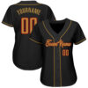 Custom Black Old Gold-Red Authentic Baseball Jersey