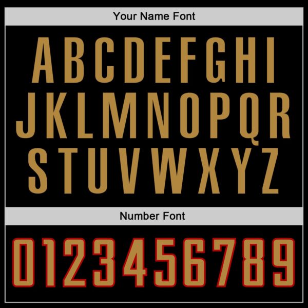 Custom Black Old Gold-Red Authentic Baseball Jersey