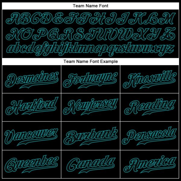 Custom Black Black-Teal Authentic Baseball Jersey