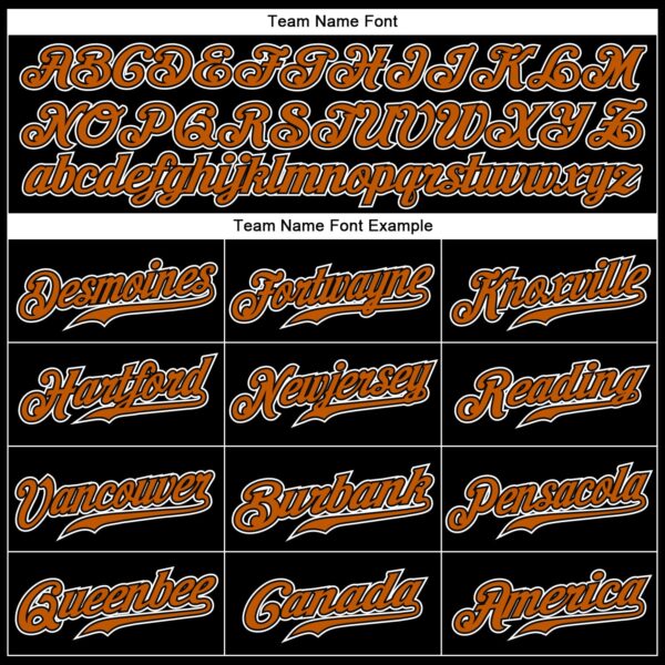 Custom Black Texas Orange-White Authentic Baseball Jersey