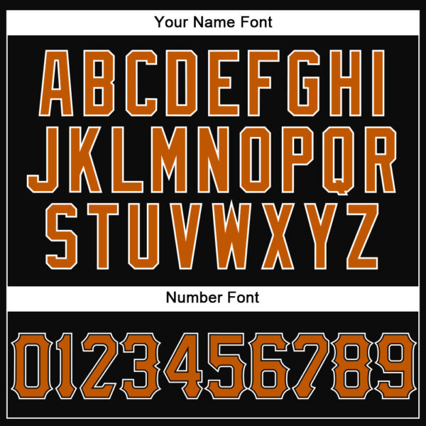 Custom Black Texas Orange-White Authentic Baseball Jersey