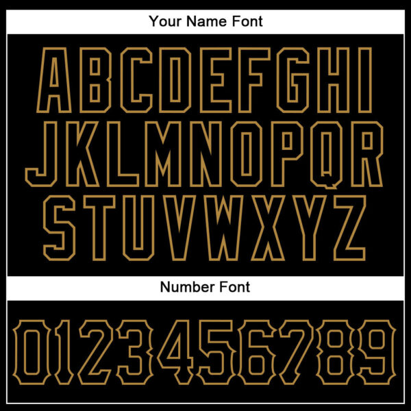 Custom Black Old Gold Pinstripe Black Authentic Baseball Jersey