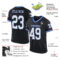 Black0464-1 Custom Black White-Royal Mesh Authentic Throwback Football Jersey