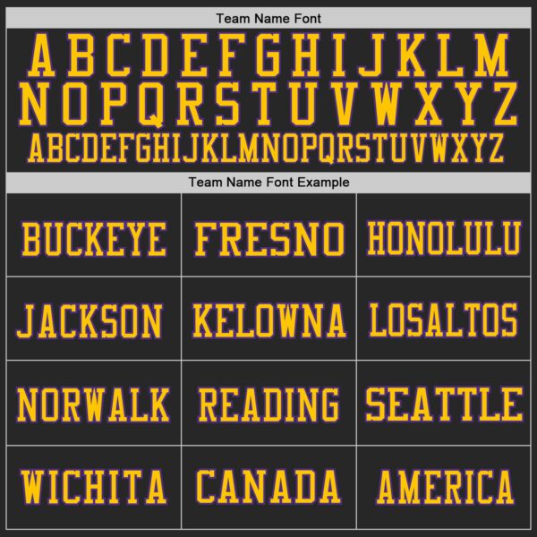 Custom Black Gold-Purple Mesh Authentic Throwback Football Jersey