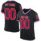 Black0467 Custom Black Red-Royal Mesh Authentic Throwback Football Jersey