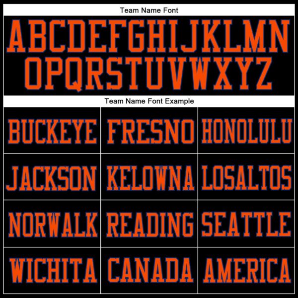 Custom Black Royal-Orange Mesh Authentic Football Jersey