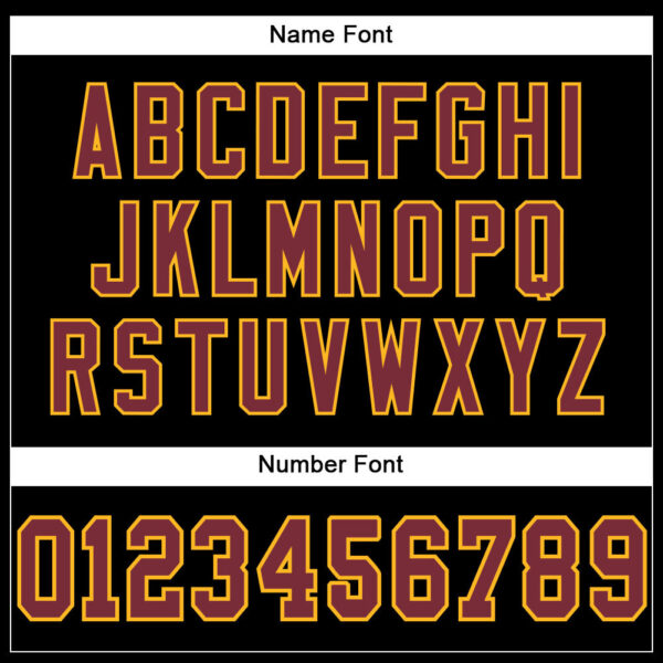 Custom Black Burgundy-Gold Mesh Authentic Football Jersey