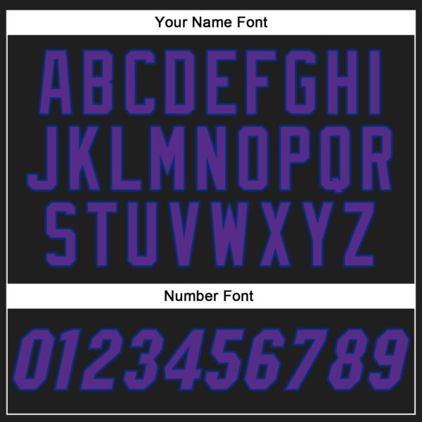 Custom Black Purple-Royal Authentic Baseball Jersey