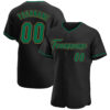 Custom Black Kelly Green-Old Gold Authentic Baseball Jersey