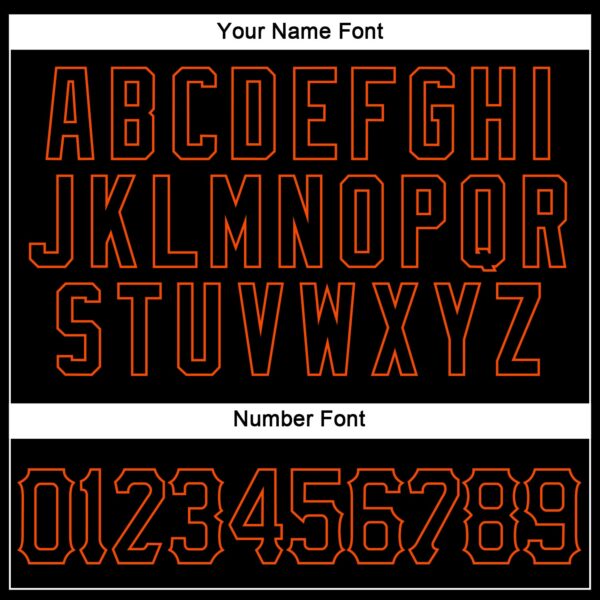 Custom Black Black-Orange Authentic Sleeveless Baseball Jersey