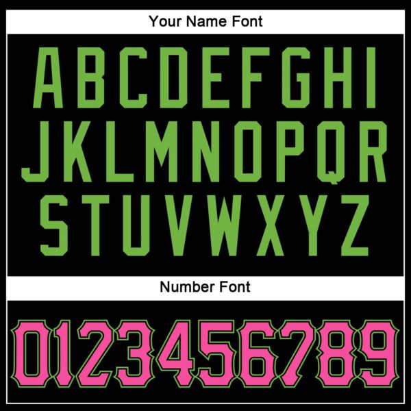 Custom Black Pink-Neon Green Authentic Sleeveless Baseball Jersey