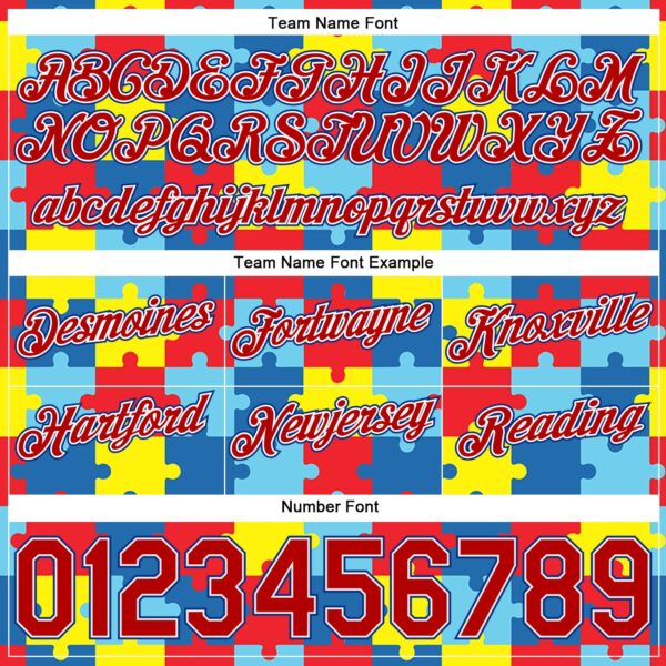 Custom Black Red-Royal 3D Pattern Design Autism Supporter Awareness Puzzle Pieces Authentic Basketball Shorts