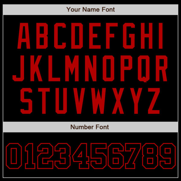 Custom Black Black-Red Authentic Baseball Jersey