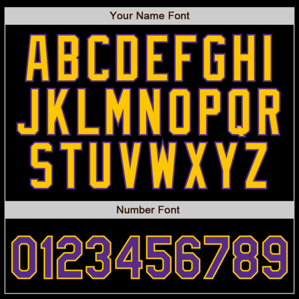 Custom Black Gold Pinstripe Purple-Gold Authentic Baseball Jersey