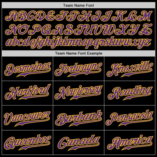 Custom Black Gold Pinstripe Purple-Gold Authentic Baseball Jersey