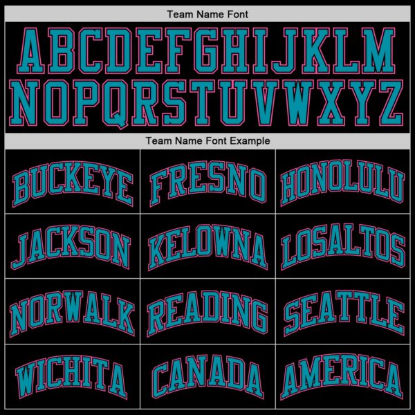 Custom Black Pink-Teal Authentic Throwback Basketball Jersey