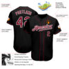Custom Black Crimson-White Authentic Baseball Jersey