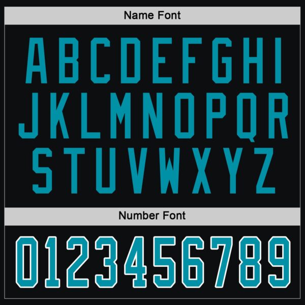 Custom Black Teal-White Hockey Jersey