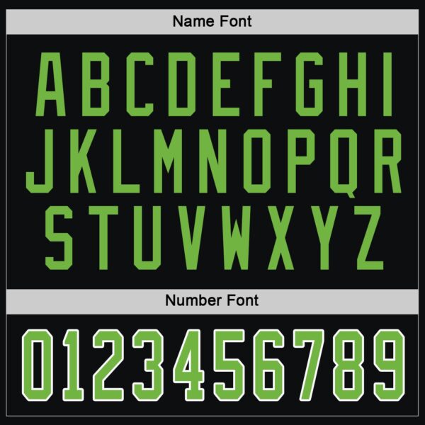 Custom Black Neon Green-White Hockey Jersey