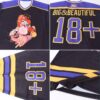 Custom Black Purple-Gold Hockey Jersey