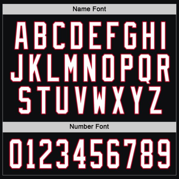 Custom Black White-Red Hockey Jersey