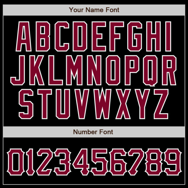 Custom Black White Pinstripe Maroon-White Authentic Baseball Jersey